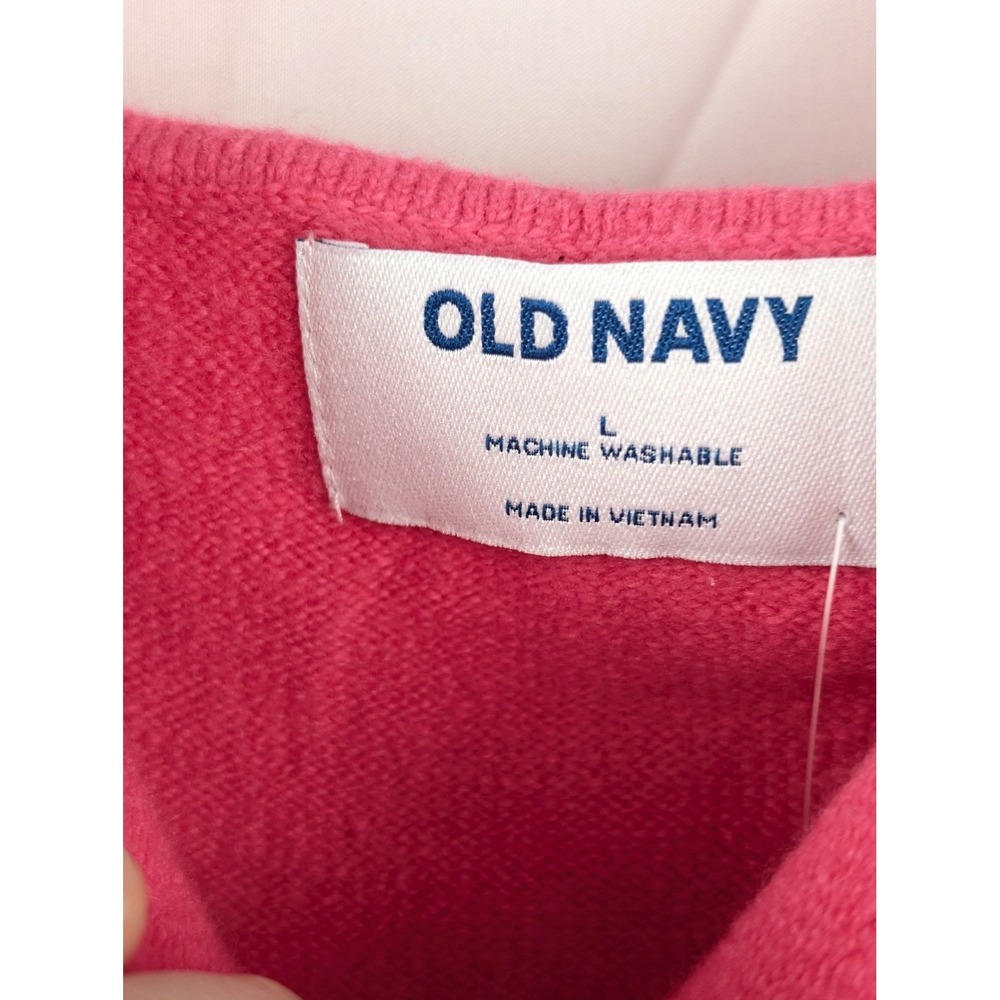Old Navy Strappy Cropped Tank Size L Hot Pink Knit Layering Coquette Barbie Girl - Picture 8 of 11